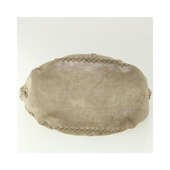 Pre Loved BOTTEGAVENETA  BOTTEGA VENETA INTRECCIATO Hand Bag Leather Gold Auth - Picture 9 of 10